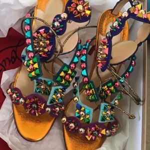 CHRISTIAN LOUBOUTIN KALEIKITA COLORFUL UNICORNS